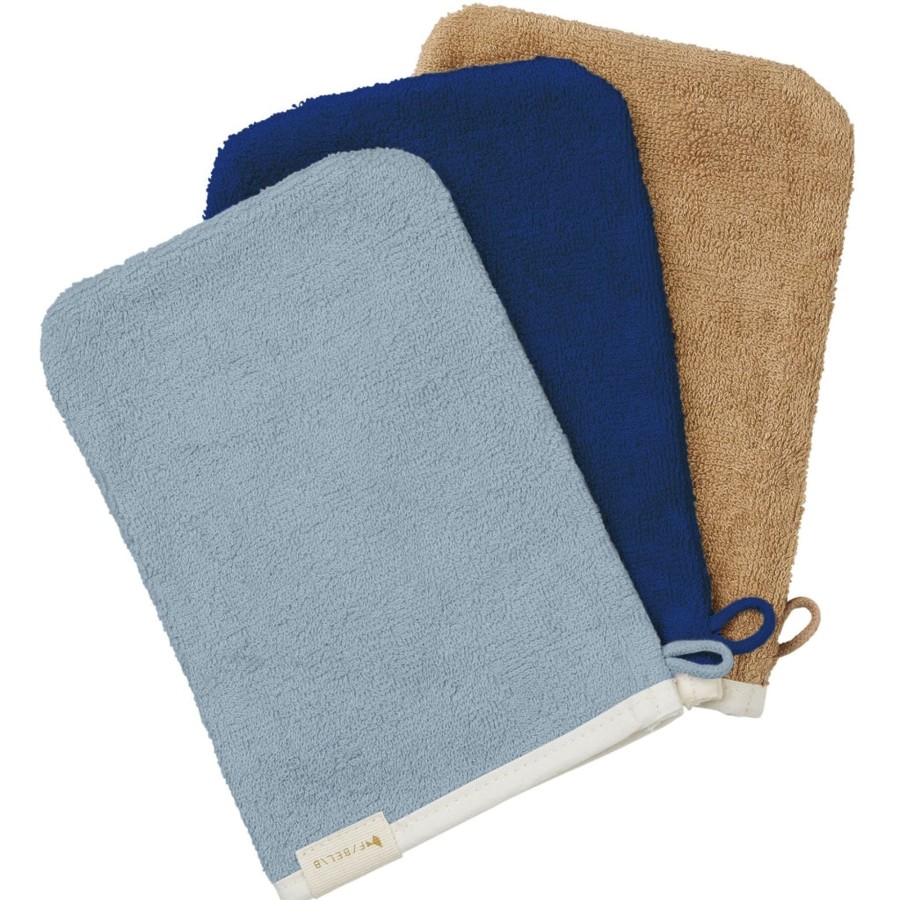 Bathtime Fabelab | Bath Mitts - Galaxy - 3 Pack Cottage Blue