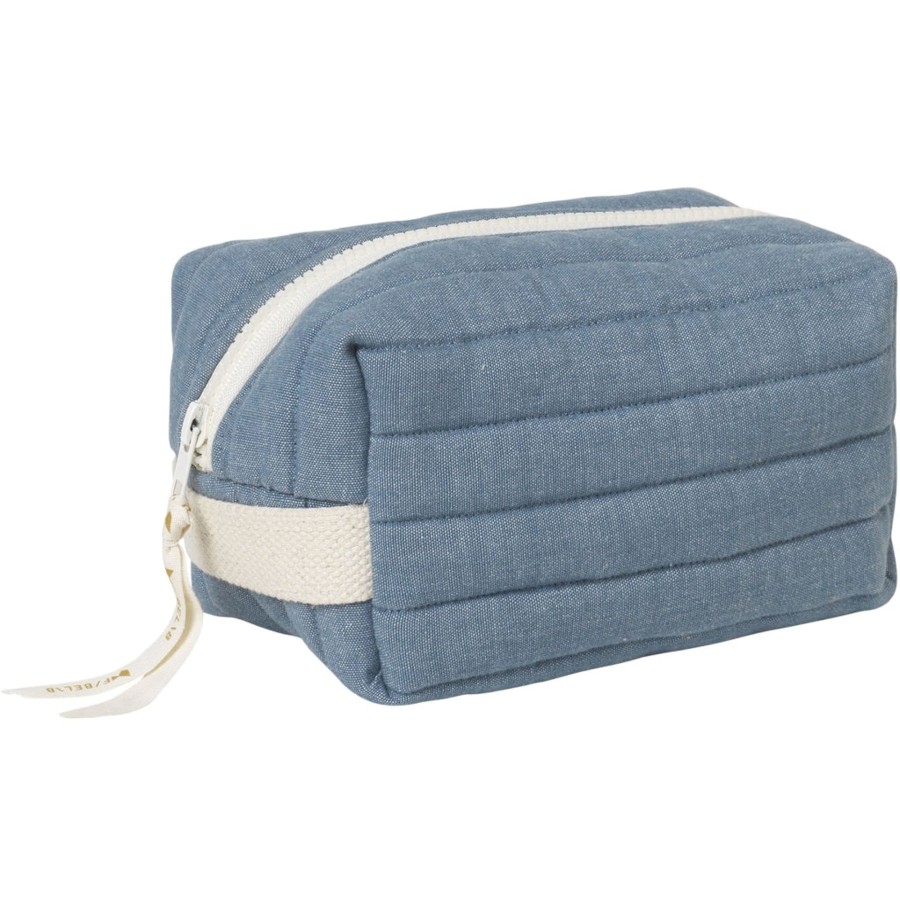 Bags & Backpacks Fabelab | Quilted Toiletry Bag - Chambray Blue Spruce