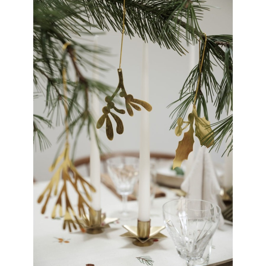 Home Fabelab | Christmas Ornaments Yule Greens - 3 Pack En Metal Gold