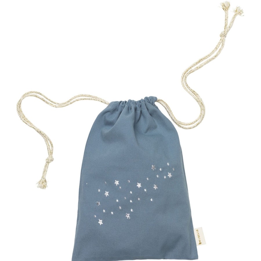 Christmas Fabelab | Gift Bag - Starry Night Embroidery - Blue Spruce Caramel