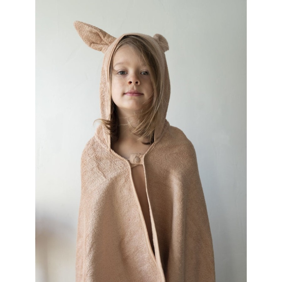 Bathtime Fabelab | Hooded Junior Towel - Bunny Old Rose