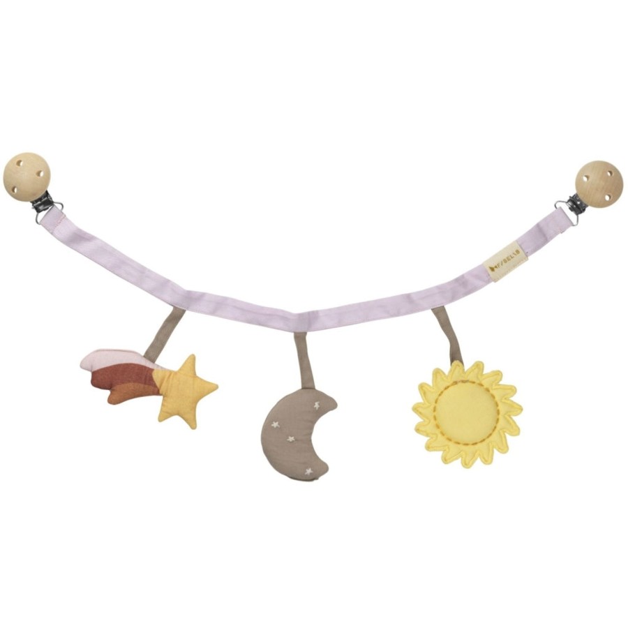 Playtime Fabelab | Pram Chain - To The Moon Pale Yellow