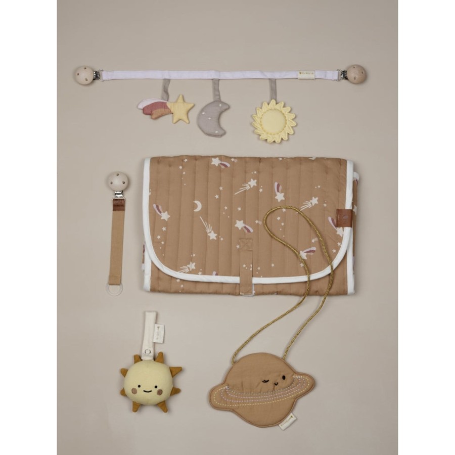 Playtime Fabelab | Pram Chain - To The Moon Pale Yellow