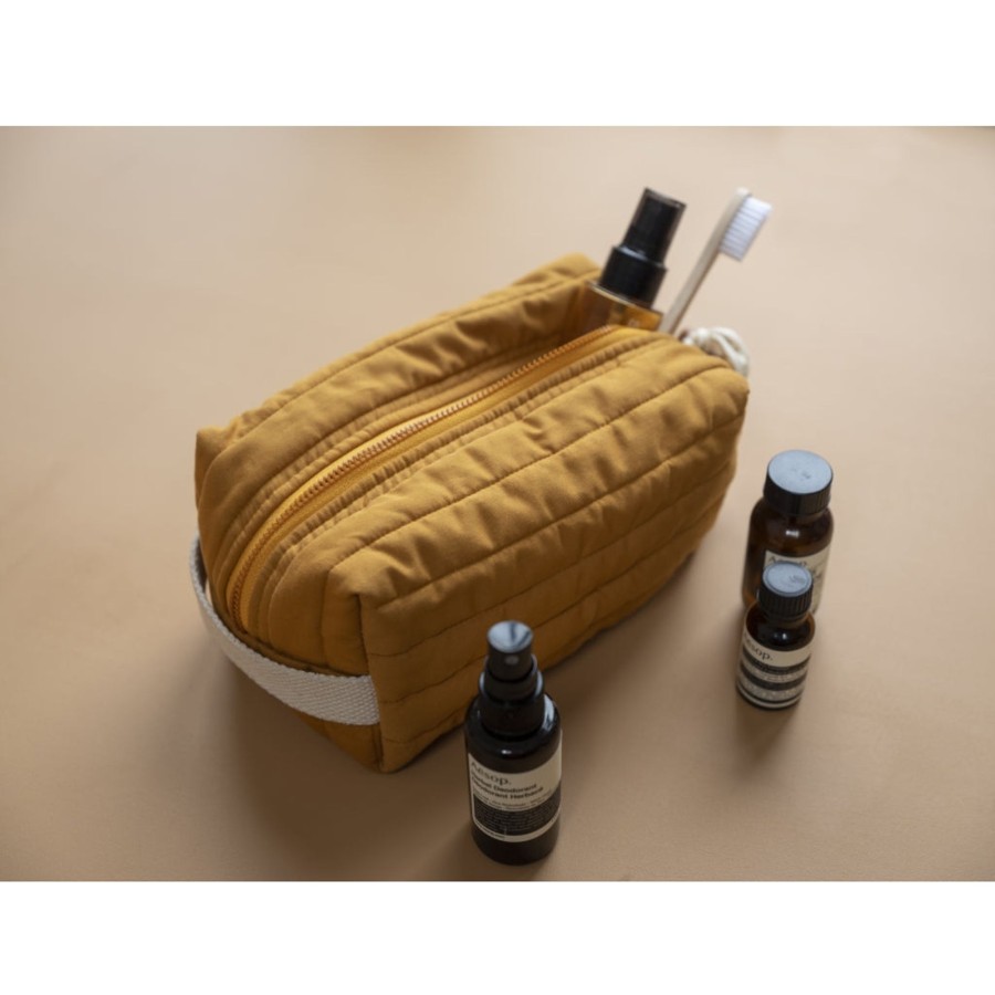 Bags & Backpacks Fabelab | Quilted Toiletry Bag Ochre