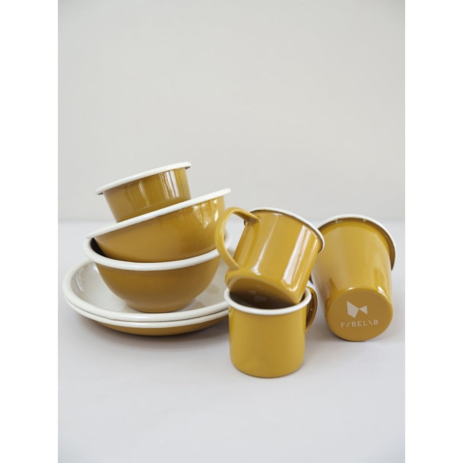 Mealtime Fabelab | Enamel Plate 2 Pcs Ochre