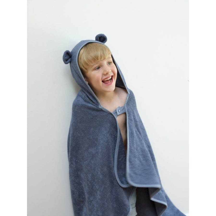 Bathtime Fabelab | Hooded Junior Towel - Bear Blue Spruce