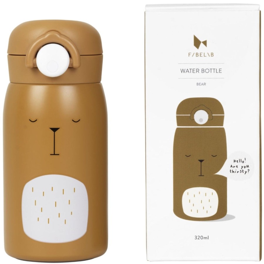 Mealtime Fabelab | Water Bottle - Small - Bear Ochre