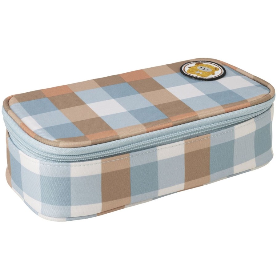 Bags & Backpacks Fabelab | Pencil Case - Cottage Blue Checks Multi Print