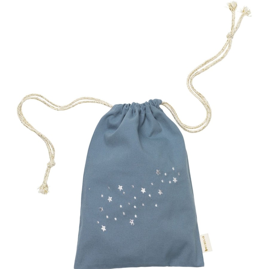 Home Fabelab | Gift Bag - Starry Night Embroidery - Blue Spruce Caramel