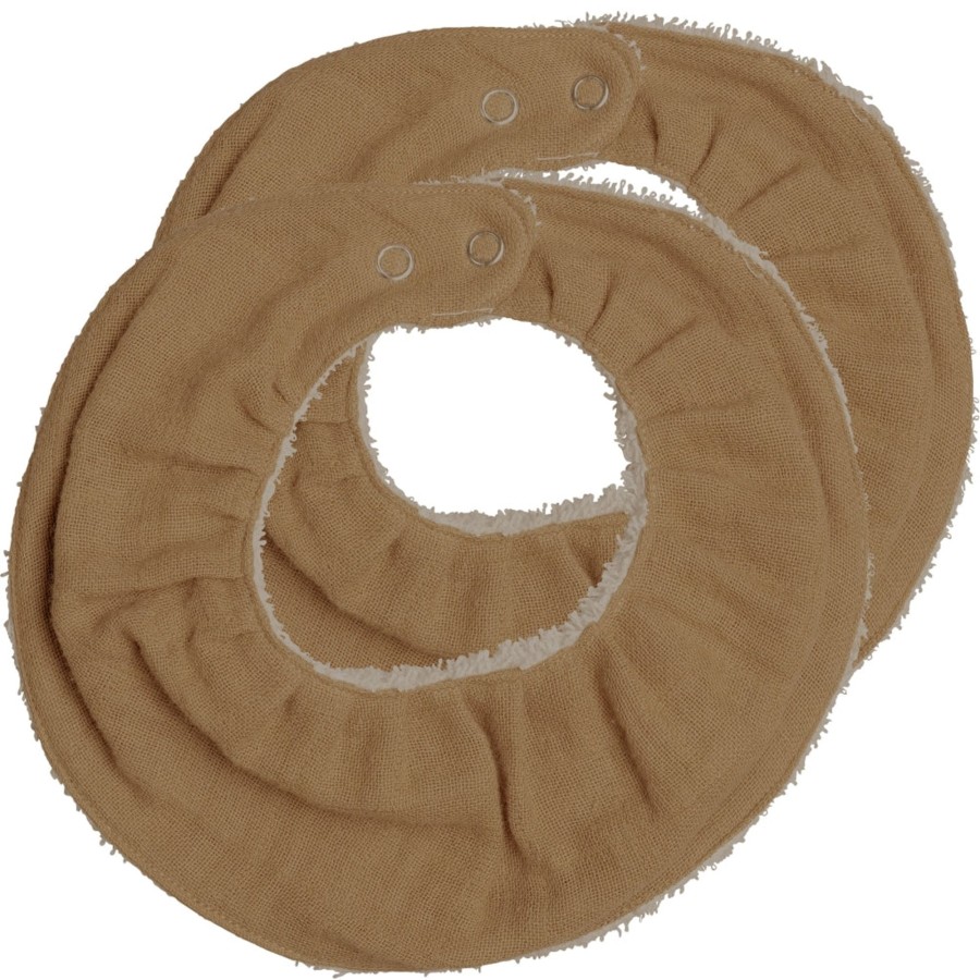 Mealtime Fabelab | Ruffle Bib 2 Pack Caramel