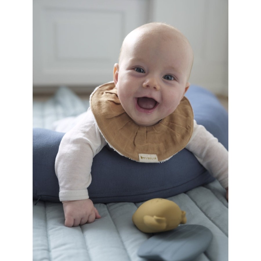 Mealtime Fabelab | Ruffle Bib 2 Pack Caramel