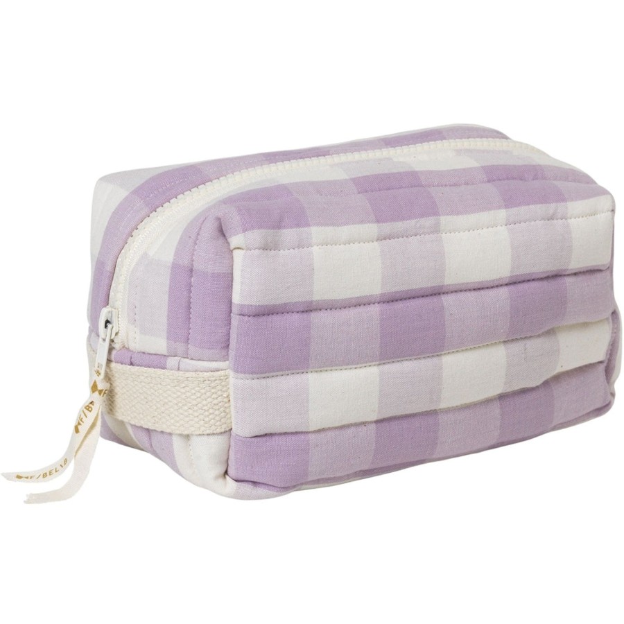 Bags & Backpacks Fabelab | Quilted Toiletry Bag Checks Lilac