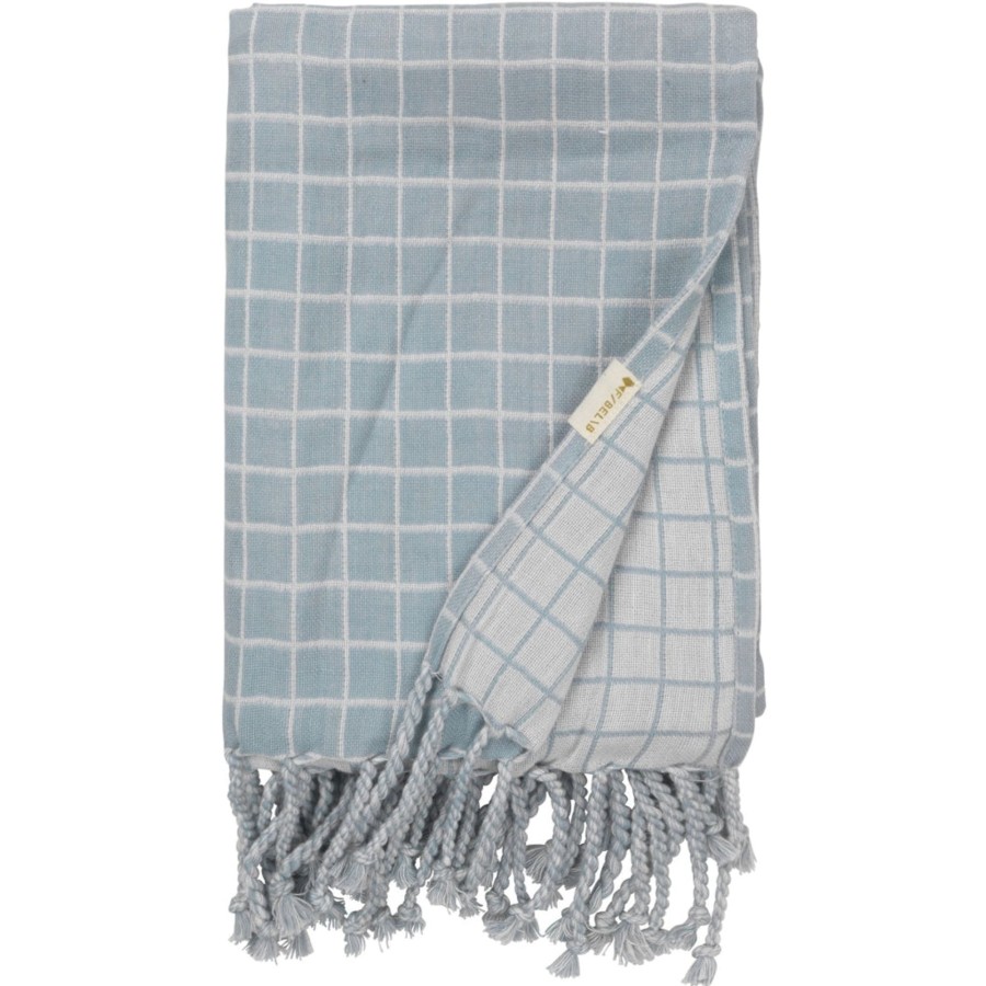 Home Fabelab | Baby Blanket - Grid Cottage Blue