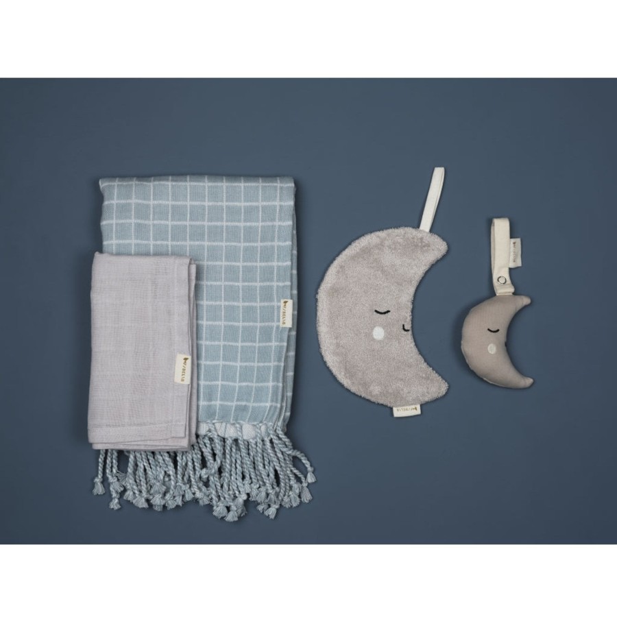 Home Fabelab | Baby Blanket - Grid Cottage Blue