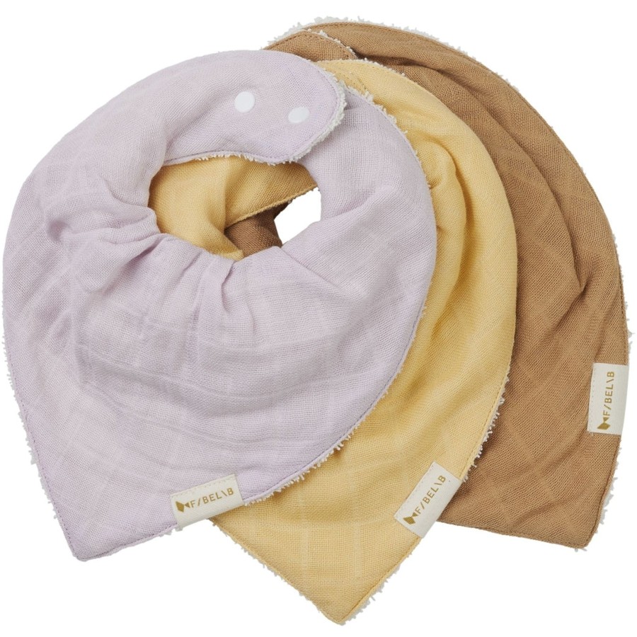 Mealtime Fabelab | Bandana Bib - Star Dust - 3 Pack Lilac