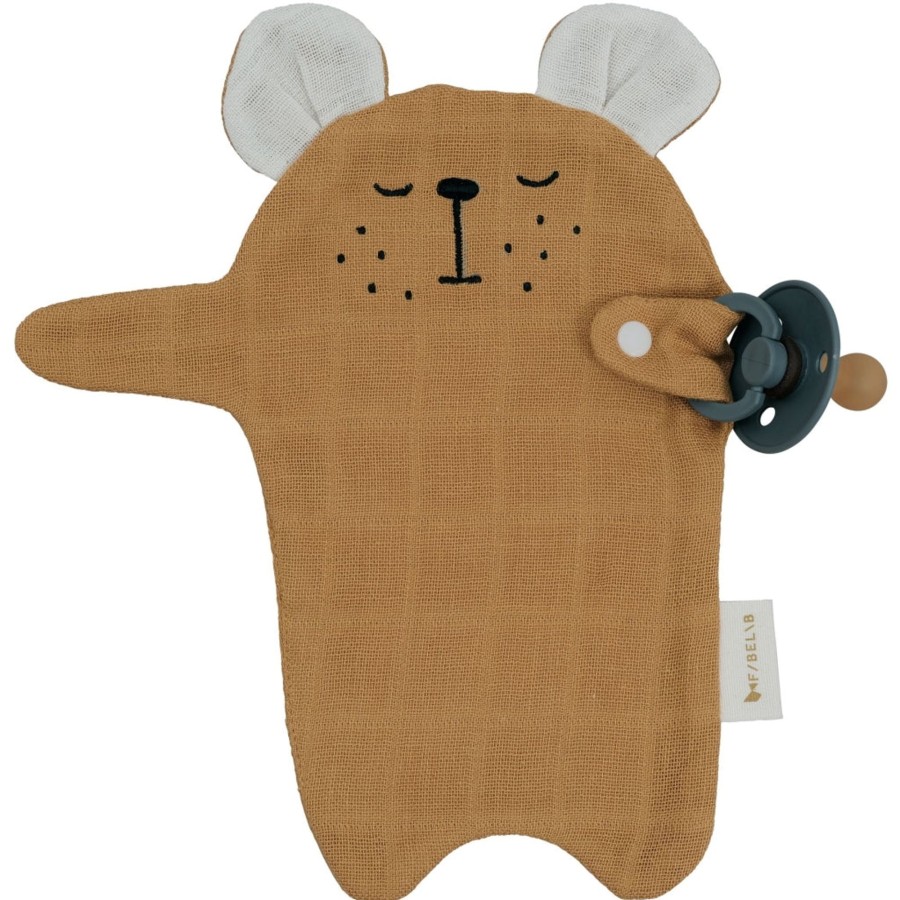 Nursery Time Fabelab | Pacifier Cuddle - Bear Ochre