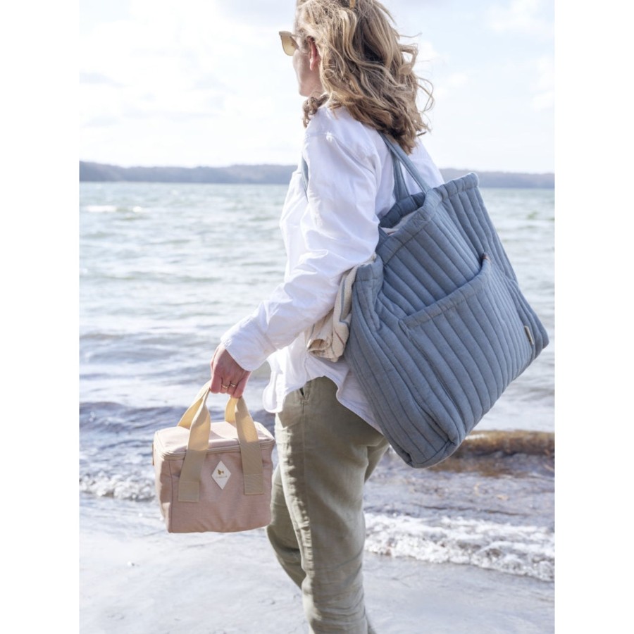 Bags & Backpacks Fabelab | Quilted Tote Bag - Chambray Blue Spruce