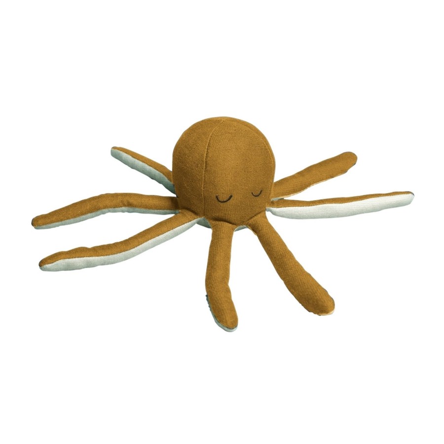 Playtime Fabelab | Rattle - Octopus / Beach Grass Ochre