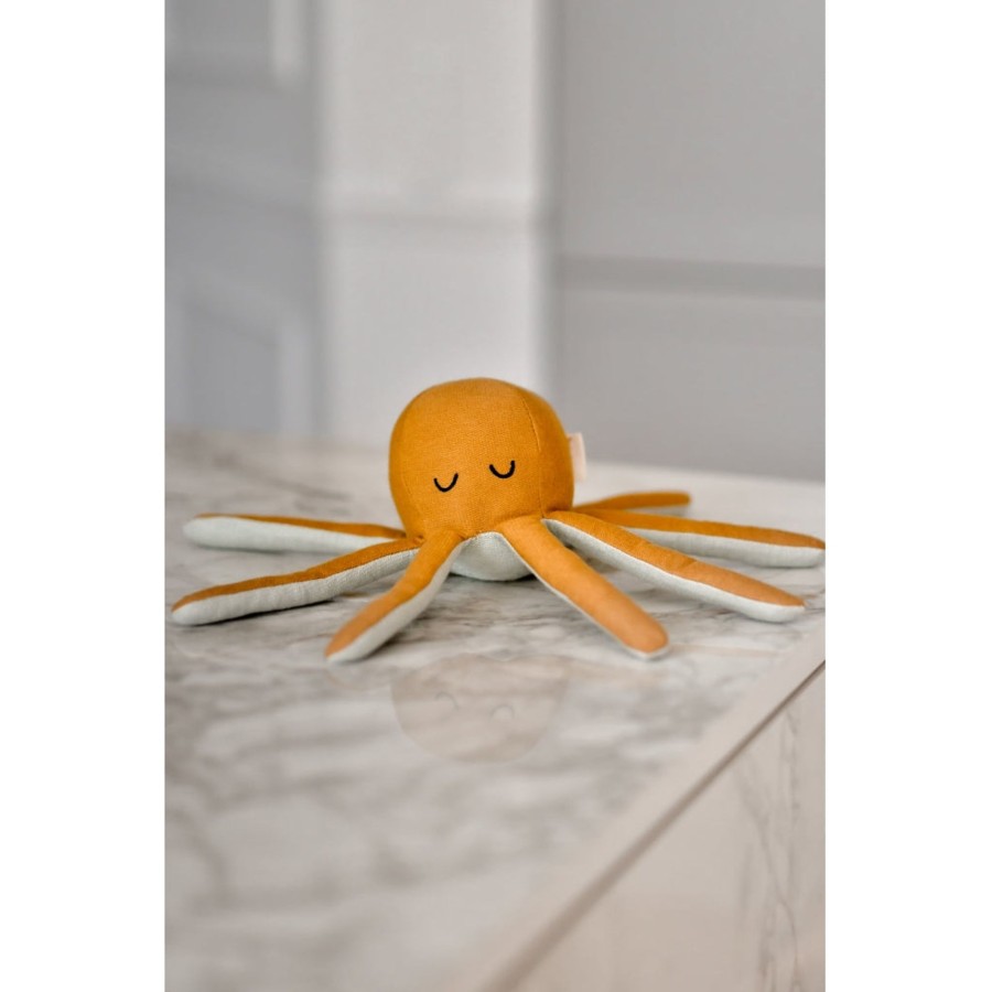 Playtime Fabelab | Rattle - Octopus / Beach Grass Ochre