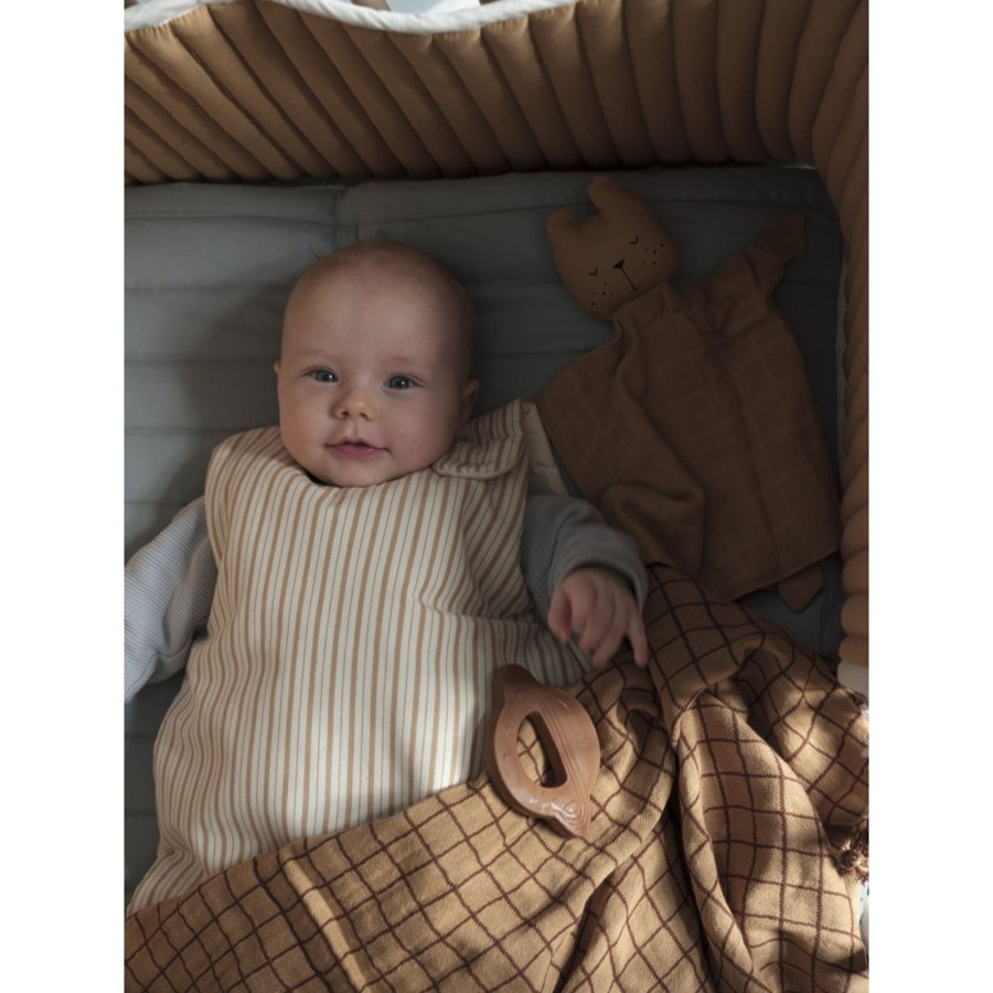 Home Fabelab | Baby Blanket - Grid Caramel