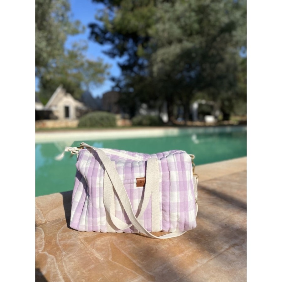 Bags & Backpacks Fabelab | Quilted Gym Bag Checks Lilac