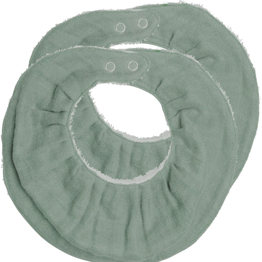 Mealtime Fabelab | Ruffle Bib 2 Pack Eucalyptus