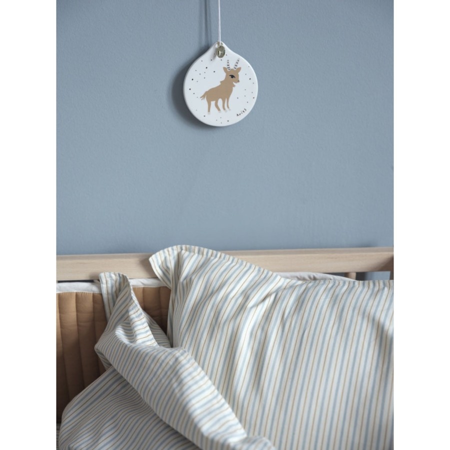 Bedtime Fabelab | Bedding Adult - Cottage Blue Stripes Cottage Blue/Natural/Caramel Stripes