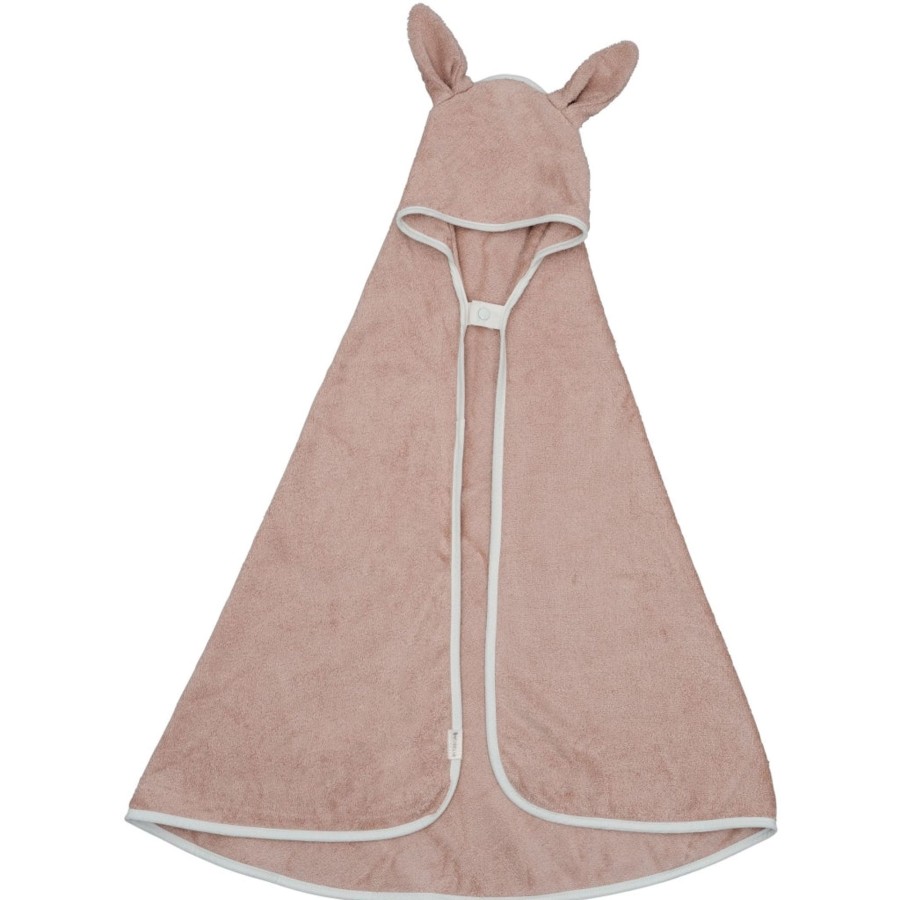 Bathtime Fabelab | Hooded Baby Towel - Bunny Old Rose