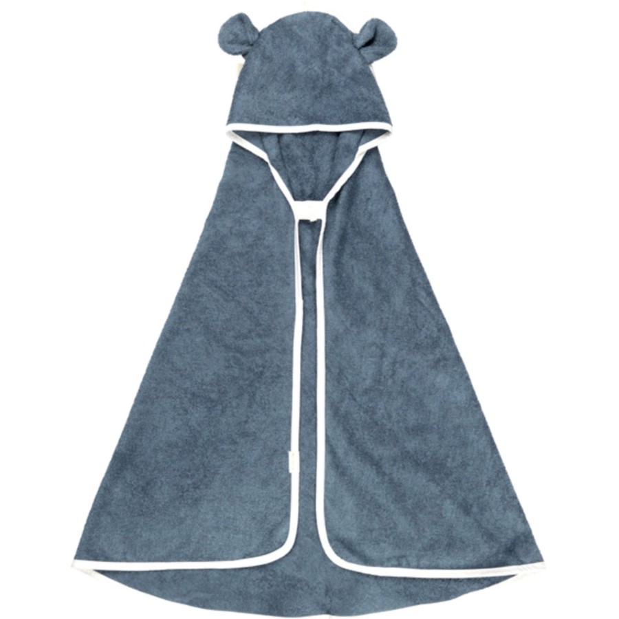 Bathtime Fabelab | Hooded Baby Towel - Bear Blue Spruce