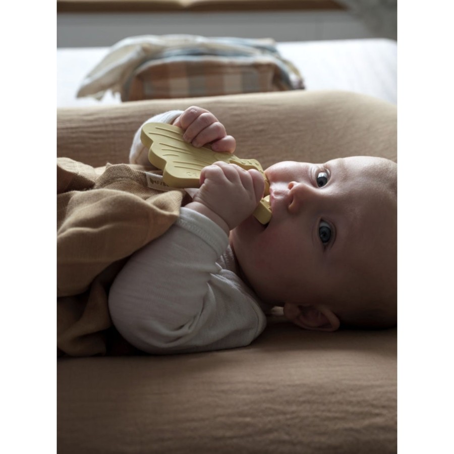 Nursery Time Fabelab | Natural Rubber Teether - Shooting Star Pale Yellow