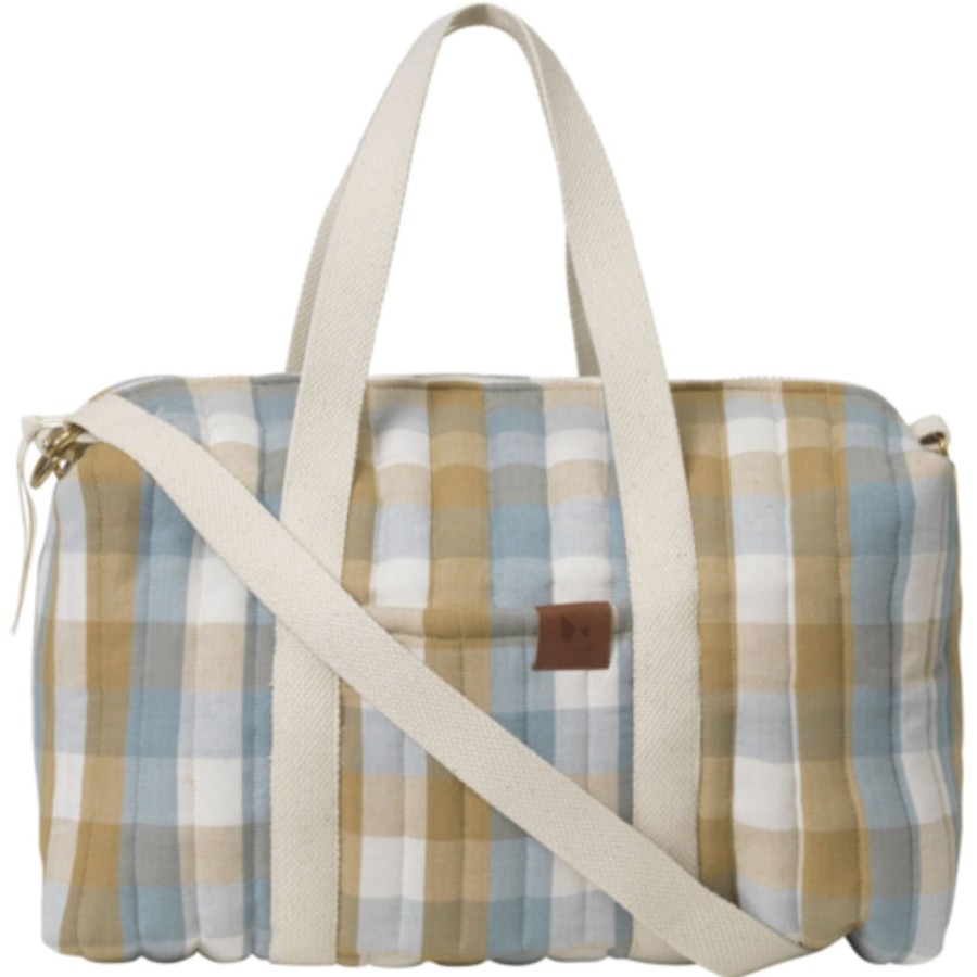 Bags & Backpacks Fabelab | Quilted Gym Bag Checks Cottage Blue