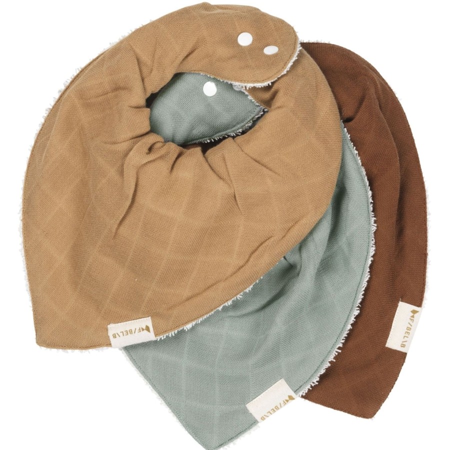 Mealtime Fabelab | Bandana Bib - Turf - 3-Pack Eucalyptus