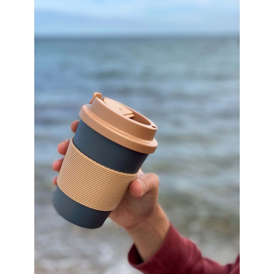 Mealtime Fabelab | To-Go Coffee Cup / Caramel - Pla Blue Spruce