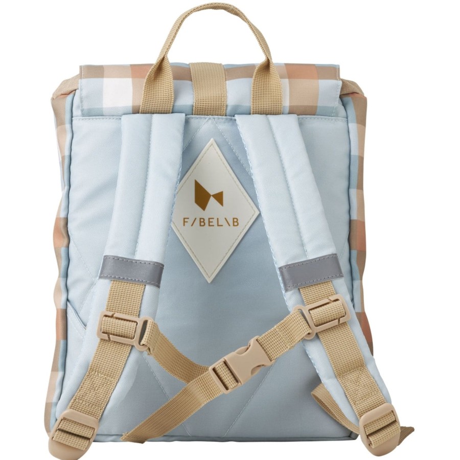 Bags & Backpacks Fabelab | Backpack - Small - Cottage Blue Checks Multi Print