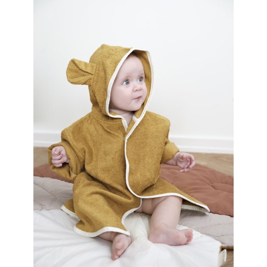 Bathtime Fabelab | Poncho-Robe - Baby - Bear Ochre