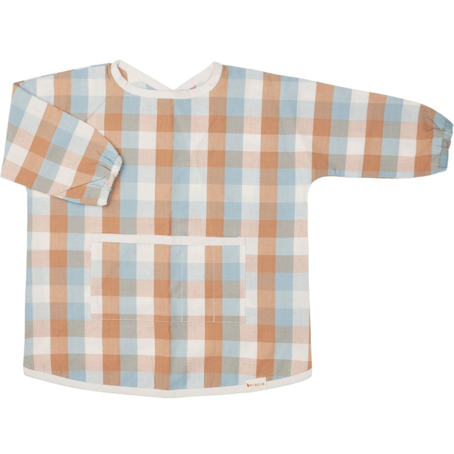 Mealtime Fabelab | Craft Smock - Cottage Blue Checks Multi Print