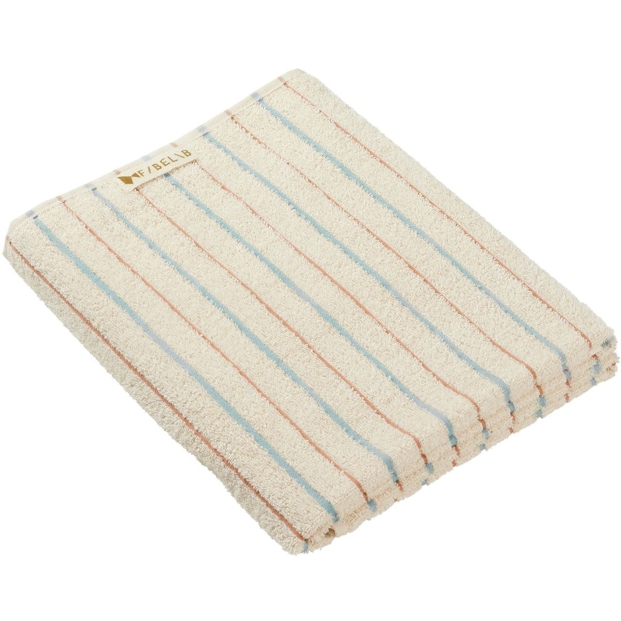 Bathtime Fabelab | Bath Towel - Terry Stripes Cottage Blue