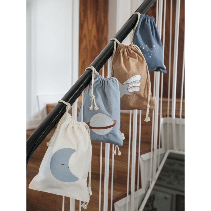 Home Fabelab | Gift Bag - Planet Embroidery - Cottage Blue Birch