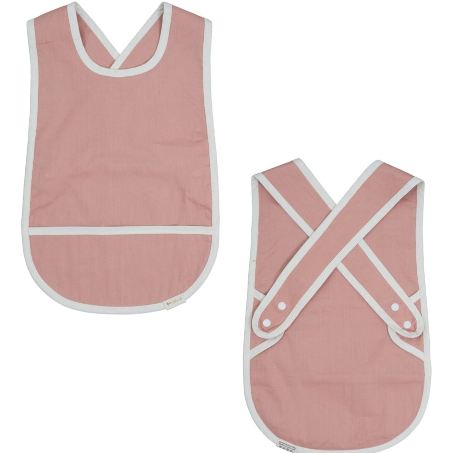 Mealtime Fabelab | Cross Back Bib Old Rose